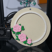 decorativo placa rosas 3d print model - Mito3D