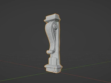 decorative scroll doodad pillar top art roman ancient greece castle d&d 3d print model - Mito3D