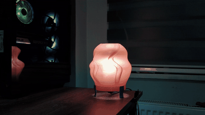 decorativo mesa lámpara florero 3d print model - Mito3D