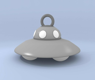 decorative ufo keychain collection toy 3d print model - Mito3D