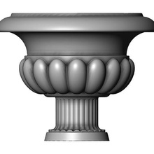 décoratif urne vase 3d impression modèle architecture pot fleur poterie décoration sculpture cnc ornement artcam plâtre gypse moulures soulagement imprimable antique orné jardin aspirer 3d print model - Mito3D