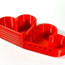 decorative valentines day heart box print-in-place hinges shaped gift 3d print model - Mito3D