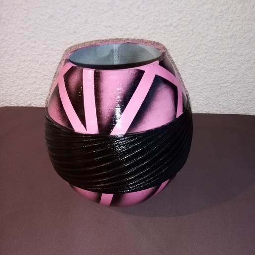 decorative vase art deco plants 3D print model - Mito3D