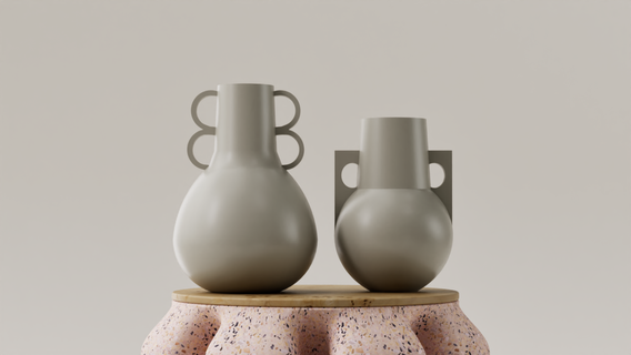 dekorativ Vasen Blume 3d print model - Mito3D