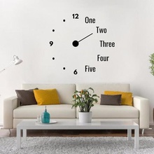 orologio parete decorativo casa vivere camera nero bianco muro luogo art bella 3d print model - Mito3D