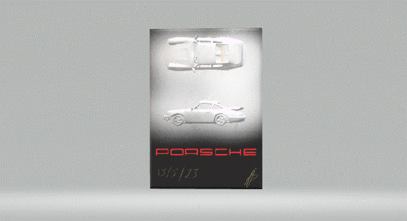 decorativo pára aparado Porsche turbo impressão colocar oficina dinheiro perfil tama printinplace 3d print model - Mito3D
