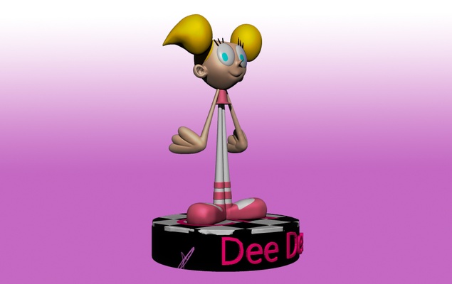 dee dexter cartoon network art lively 3d print model - Mito3D