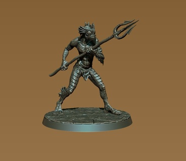 Profond 1 24 dagon lovecraft horreur fantaisie poisson 3d print model - Mito3D