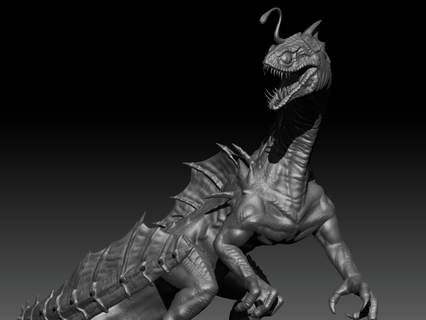 deep sea dragon 2023 Game monster horror fantasy tabletop games magic creature 3d print model - Mito3D