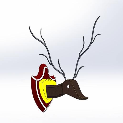 deer art animal horns 3D print model - Mito3D