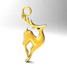 deer jewelry pendant keychain art fashion jewellery 3d print model - Mito3D