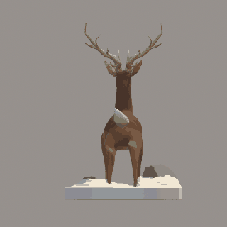 deer miniature animal 3d print model - Mito3D