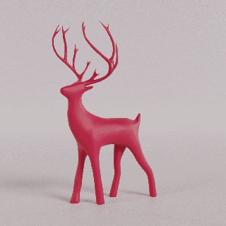geyik şekil hayvan Sanat heykel 3d print model - Mito3D