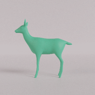 cervo figura animale arte statua 3d print model - Mito3D