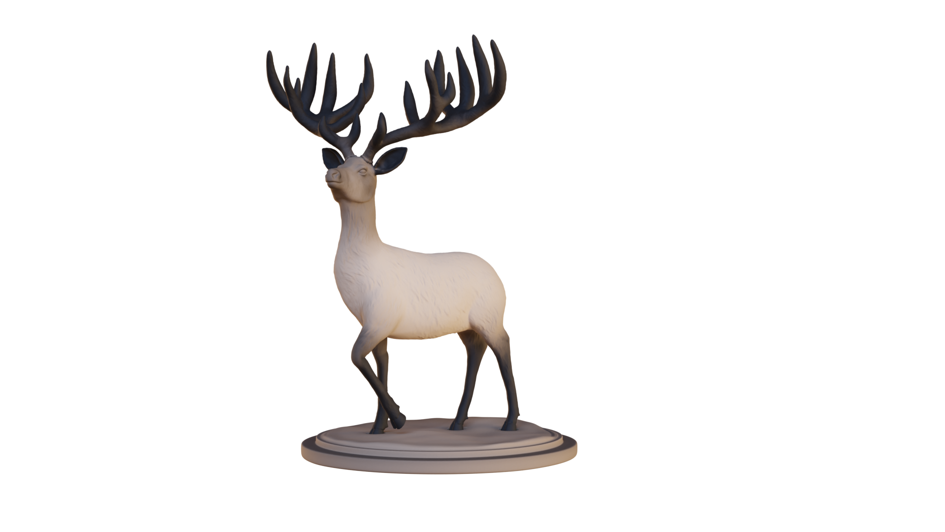 cervo arte 3d modellazione decorazione Natale stampa elegante animale Fai 3D print model - Mito3D