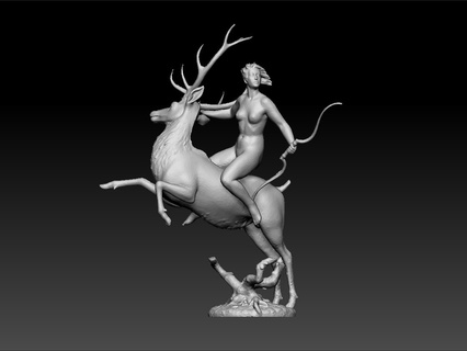 deer Art on desk test model amazing animal royal beauty beautiful best shiny royality 3d print model - Mito3D