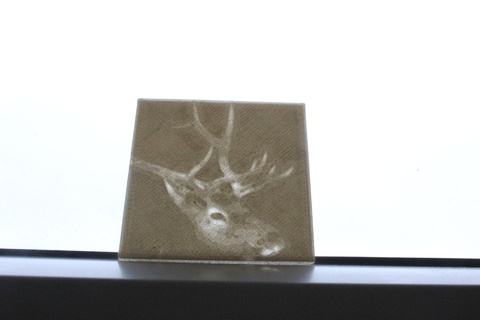 geyik Sanat dekorasyon Lamba görüntü Fotoğraf siyah beyaz projeksiyon ışık tasarım Rahatlama hayvan 3d print model - Mito3D