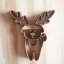 deer - christmas cookie cutter reindeer clay gourmet fondant 3d print model - Mito3D