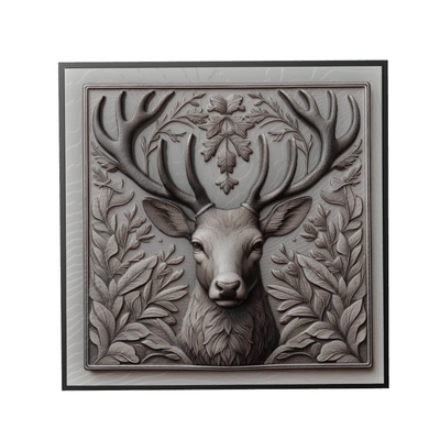 cervo animale sollievo arte animali yeggi mito3d fallimento google ciondoli medaglione animal relief wall art parete 3d print model - Mito3D