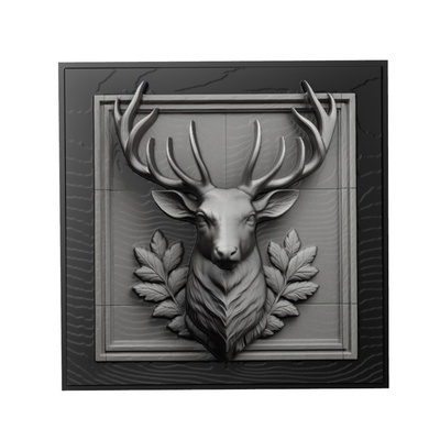 hirsch tier linderung kunst tiere yeggi mito3d büste google anhänger medaillon animal relief wall art mauer 3d print model - Mito3D