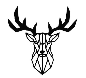 deer art 210x210 mm scalable Art logo line ilustration decoration picture animated nature stl 3d print model - Mito3D