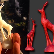 deer christmas jewelry animal ornament 3d print model - Mito3D