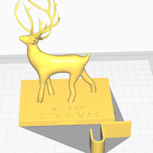 deer christmas stocking holder art stag santa holidays 3d print model - Mito3D