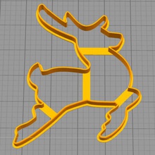 ciervo - cortador de galletas casa elk bambi animal la cocina 3d print model - Mito3D