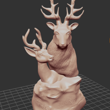 deer couple decor home 3d print model - Mito3D