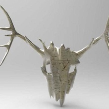 deer Kran Kunst Skulpturen 3d print model - Mito3D