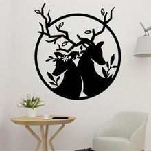 deer decor wall art 2d decoration animal sculpture 3d print model - Mito3D