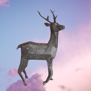 deer slowpoly low poly animal reno christmas elegant art polygon 3d print model - Mito3D