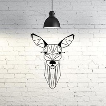deer face wall sculpture 2d art stag animal decor decoration 3d print model - Mito3D