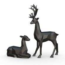 cervo figura natura rosso arte regalo Stampa lowpoly 3dprint animale arredamento figurina interni design miniature scultura statua giocattolo 3d print model - Mito3D