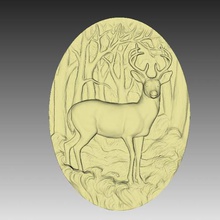 deer forest art 3d print model - Mito3D