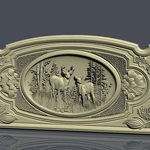 deer frame cnc art 3d print model - Mito3D