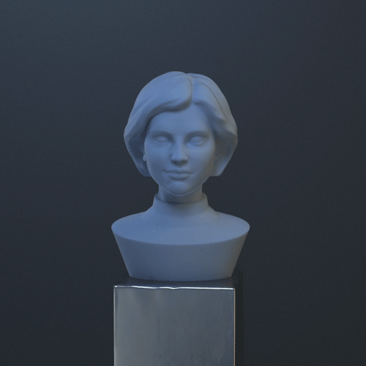 Hirsch Mädchen Büste Kunst Gilr Frau Zahl Kopf Puppe Skulptur 3D print model - Mito3D