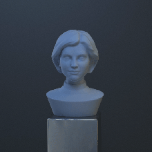 veado menina fracasso arte gilr mulher figura cabeça boneca escultura 3d print model - Mito3D