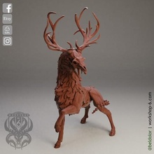 deer gods - corrupt art dungeons dragons d&d elk god miniatures 3d print model - Mito3D
