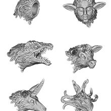 deer gods - art dungeons dragons d&d elk god miniatures 3d print model - Mito3D