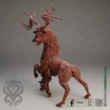 deer gods - eldritch art dungeons dragons d&d elk god miniatures 3d print model - Mito3D