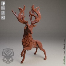 deer gods - elk art dungeons dragons d&d god miniatures 3d print model - Mito3D