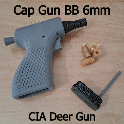 cervo pistola cia cap bb 6mm completamente funzionale scala 1 gioco giocattolo airsoft divertimento arte militare proiettile replica 3d print model - Mito3D