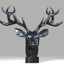 Hirsch head01 Kunst - Spielzeug Tier monster fantasy design 3d print model - Mito3D