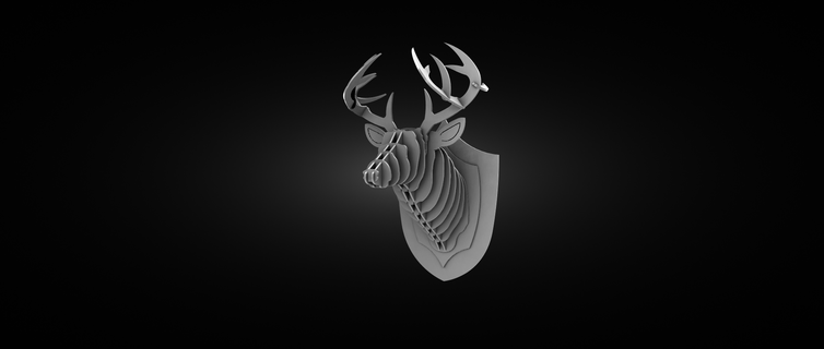 deer head decoration 3d print stl 3d print model - Mito3D