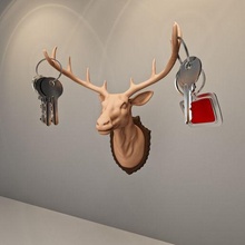 deer head - wall key holder gadget art keychain animal adc design 3d print model - Mito3D