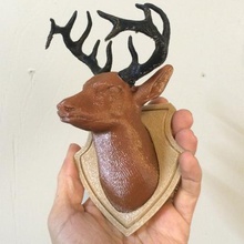 deer head 3 piece remix home 3d print model - Mito3D