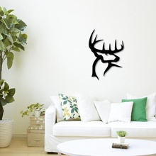 deer head wall art decor 2d decoration model 3d 3d print model - Mito3D