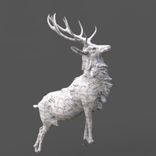 deer king res white tail buck statue sculpture animal mamma realistic nature monument antlers horn hoof farm zbrush animals 3d print model - Mito3D