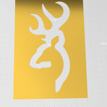 deer logo-Schablone Kunst browning gun logo Reh 3d print model - Mito3D